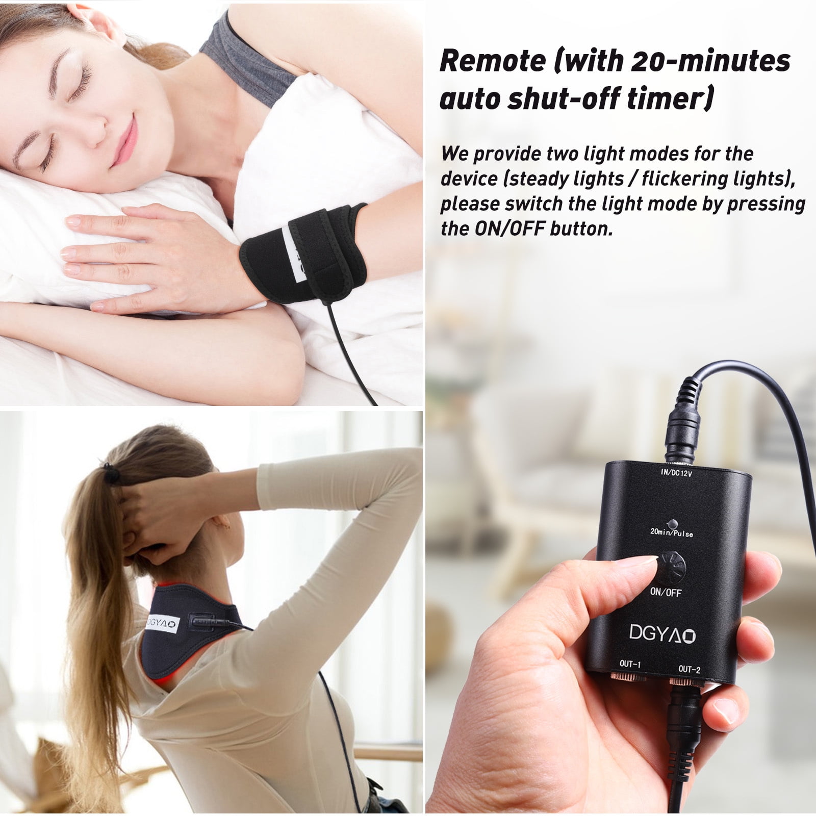 DGYAO Red Light The for Neck Wearable Infrared Light for Wrist Pad Home Use Device Portable Use