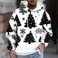 thumbnail image 1 of Sudadera con capucha para hombre, estilo casual, con cuello redondo, estampado, manga larga, blusa de poliéster, 1 of 5