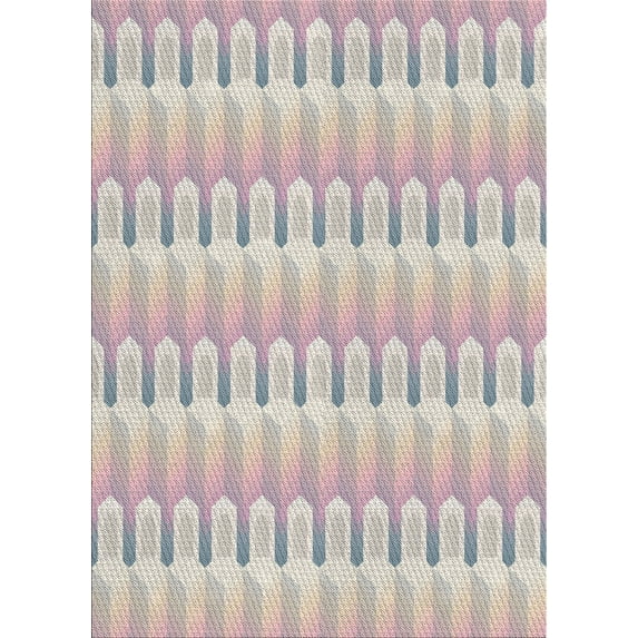 Ahgly Company Indoor Rectangle Patterned Pink Novelty Area Rugs, 2' x 3'