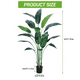 thumbnail image 3 of Yeshouse planta artificial pájaro del paraíso, palmera realista con tronco y hojas, ideal para decoración moderna de hogar u oficina, perfecta como regalo, 3 of 3