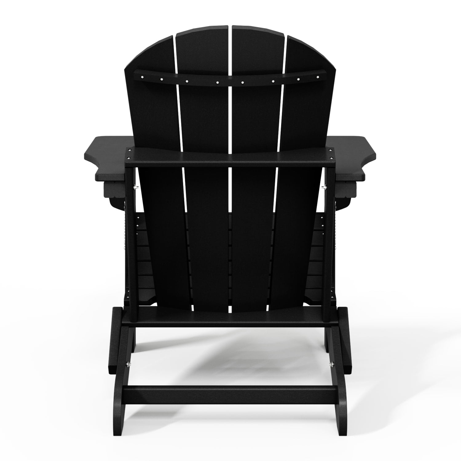 WestinTrends Malibu Outdoor Folding HDPE Adirondack Deck Chair - Patio & Outdoor Lounge, Weather‑Resistant, Black