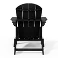 thumbnail image 3 of WestinTrends Malibu Outdoor Folding HDPE Adirondack Deck Chair - Patio & Outdoor Lounge, Weather‑Resistant, Black, 3 of 14