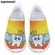 thumbnail image 1 of Zapatos planos informales con estampado de dientes de dibujos animados de Doginthehole para mujer, zapatos de malla transpirables y sin cordones, cómodos y livianos para enfermera, 1 of 5