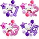 thumbnail image 2 of Juego de globos de aluminio de Hello Kitty para niños, globos de látex con confeti de gato de anime, decoraciones para fiesta de cumpleaños, suministros para Baby Shower, 8 Uds., 2 of 3