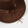 thumbnail image 3 of Yaoyar Adult Western Hat Wide Brim Cowboy Hat Vintage Knight Top Hat Cowboy Outdoor Hiking Travelling Cap Cowboy Hat, 3 of 8
