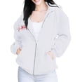 thumbnail image 2 of Futezty Zip Up Hoodie Women Hooded Oversized Sweatshirts Long Sleeve Casual Zipper Hoodies Jacket Fall Winter Outfits, 2 of 4