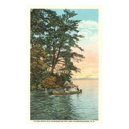 Canoing on Lake Winnipesaukee, New Hampshire Print Wall (Best Time To Fish Lake Winnipesaukee)