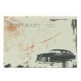 thumbnail image 1 of Vintage Car Cutting Board, Art with Classic Old Fashioned Car on the Street Vintage Postcard Style Design, Decorative Tempered Glass Cutting and Serving Board, Large Size, Beige Black, by Ambesonne, 1 of 1