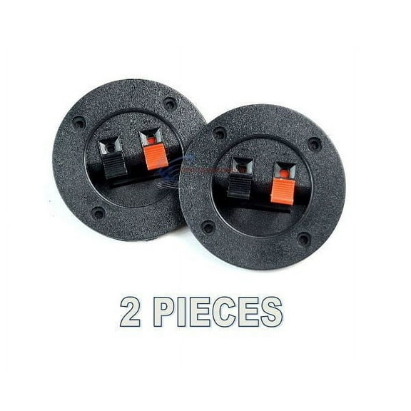 2 PACK SPEAKER ROUND BOX SPEAKER TERMINAL CUP SPRING POST SUBWOOFER SPEAKER BOX