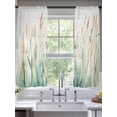 thumbnail image 2 of Spring Green Leaf Sheer Curtains 72 Inch Length 2 Panels Set, Botanical Retro Oil Painting Plant Voile Window Treatment Rod Pocket Curtains Sheers Drapes for Bedroom/Living Room/Kitchen 52"x72"x2, 2 of 7