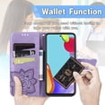thumbnail image 5 of Samsung Galaxy A52 Wallet Case for Women, Butterfly Embossing Slim Flip PU Leather Phone Case Magnetic Closure for Credit Card Slots Holder Cover for Samsung Galaxy A52 Rhinestone Light Purple, 5 of 16