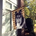 thumbnail image 2 of Black and White Collie Fall Leaves Flag Canvas House Size, 2 of 2