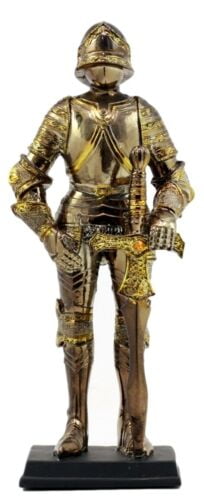 Ebros Gift Medieval European Suit of Armor Knight of Chivalry Swordsman Figurine 7 H Collectible Statue Decor