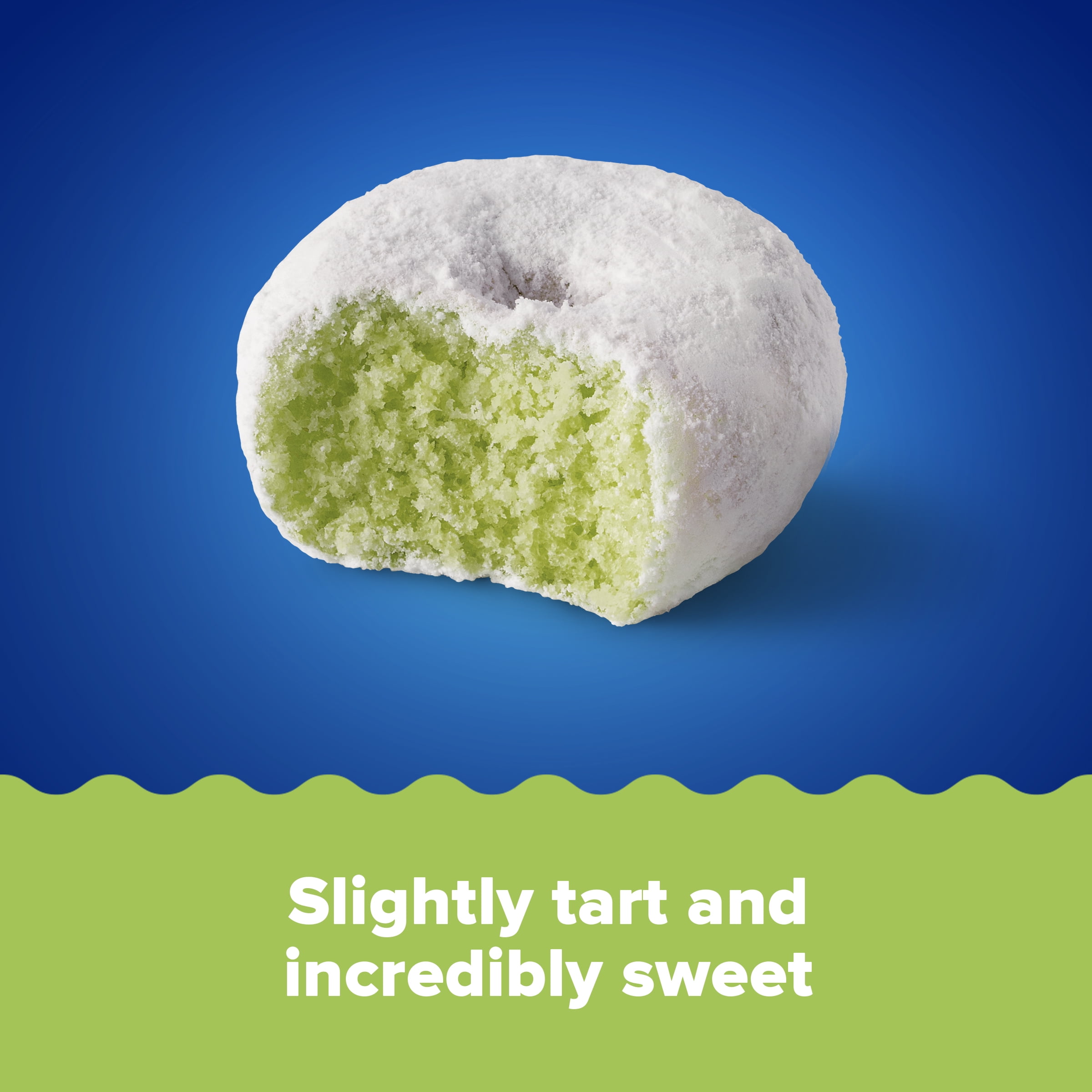 Tastykake Key Lime Mini Donuts, Key Lime Flavored Powdered Donuts, 10 oz, 1 Count, Shelf-Stable