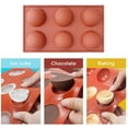 thumbnail image 3 of Molde de silicona semiesfera grande de 6 cavidades, 3 paquetes de moldes para hornear para hacer bombas de chocolate caliente, pasteles, gelatina, mousse de cúpula BANYUO  Electrónica, 3 of 5