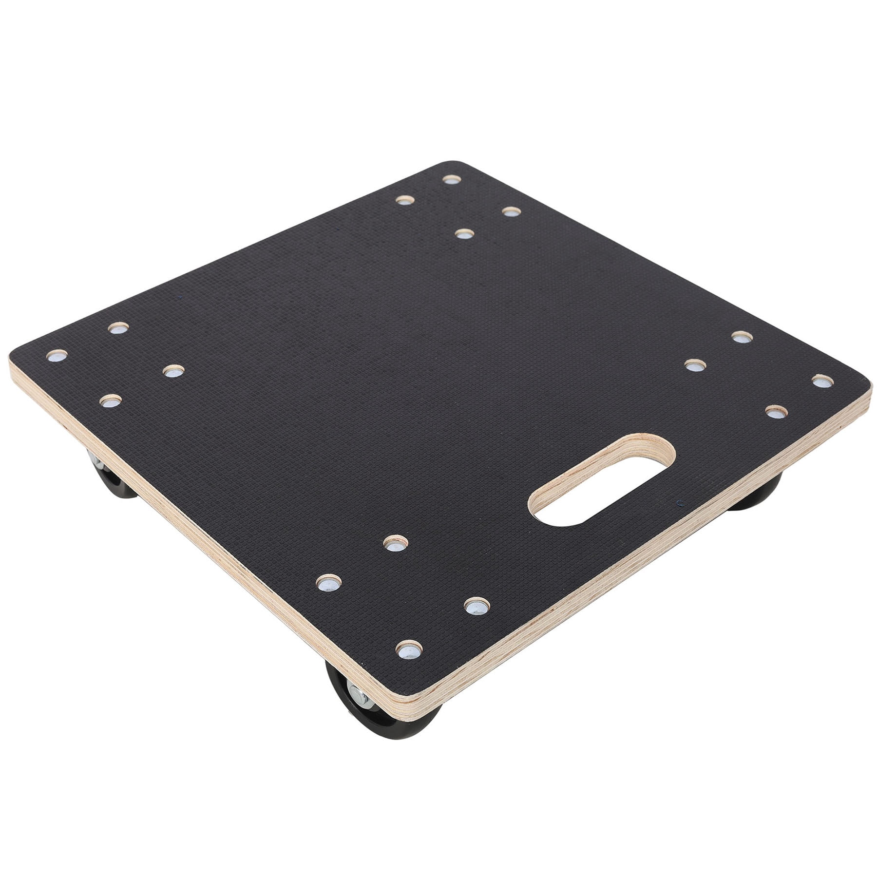 Heavy Duty Furniture Moving Dolly With 4 PP Wheels 15x15 Inch Black Plywood 2 Pack Smooth Transport Solution