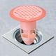 thumbnail image 1 of Tapón de desagüe de baño de silicona rosa con cubierta desmontable de desodorante para ducha filtro piso, 1 of 5