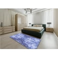 thumbnail image 4 of Ahgly Company Indoor Square Patterned Jeans Blue Area Rugs, 8' Square, 4 of 6