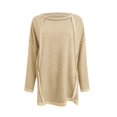 thumbnail image 5 of Vedolay Womens Sweatshirts Casual Pullover Long Sleeve Basic Crew Neck Sweatshirt Khaki,S, 5 of 5