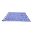 thumbnail image 2 of Ahgly Company Machine Washable Indoor Square Oriental Blue Traditional Area Rugs, 6' Square, 2 of 4