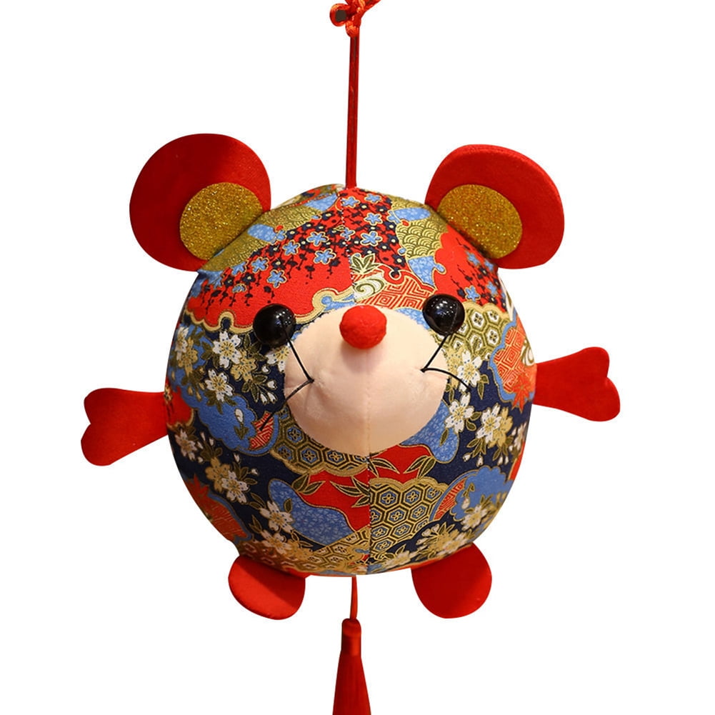 2020 Mouse Year Chinese Knot Tassel Mascot Plush Rat Dolls Pendant Hanging Decor