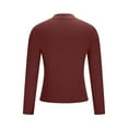 thumbnail image 6 of Women's Ribbed Long Sleeve Shirts, Crew Neck Slim Fit Tops Stretch Knit Casual Base Layer Basic Tee Shirts, 6 of 7