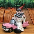 thumbnail image 5 of Nowaday Gnomes - "Vegas" the Look-a-Like Elvis Gnome In His Pink Cadillac Car Garden Gnome Statue 14"H, 5 of 5