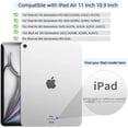 thumbnail image 2 of Multi-Angle Magnetic Stand Clear Back Cover for iPad Air 11" M2/M3/M4 & Air 4/5 10.9", Slim Tablet Case with Apple Pencil Slot Auto Sleep Wake, Black, 2 of 9