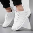 thumbnail image 4 of Dakaela Womens Mens Running Shoes Sports Walking Fashion Sneakers Mesh Casual Dress Footwear White 9, 4 of 8