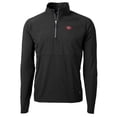 thumbnail image 2 of Men's Cutter & Buck Black San Francisco 49ers Adapt Eco Knit Hybrid Recycled Quarter-Zip Throwback Pullover Top, 2 of 3