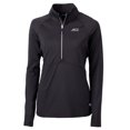 thumbnail image 2 of Women's Cutter & Buck  Black ACC Gear Adapt Eco Knit Stretch Recycled Half-Zip Pullover Top, 2 of 3