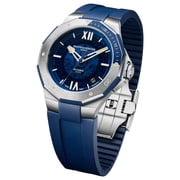 Baume & Mercier Riviera Automatic Blue Dial Rubber Strap Mens Watch 10716