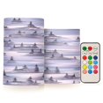 thumbnail image 4 of Islands and Trees Set of 2 Flameless LED Candles Remote and Timer Indoor Outdoor, 4 of 7