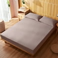 thumbnail image 7 of HYLLai Fitted Sheet with Full Elastic Edging, Non-Slip Mattress Cover for Deep Pocket, Soft Stretchable Bed Sheet, 54"x75" (Khaki), 7 of 7