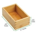 thumbnail image 4 of mDesign Wood Bamboo Kitchen Storage Bin Container Crate Box, 2 Pack, Natural/Tan, 4 of 9