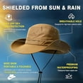 thumbnail image 4 of TOP-EX Large Sun Hat Men L-XL, Wide Brim UV Safari Bonnie Hats for Summer Outdoor Hiking Fishing Walking, Waterproof & Windproof Navy 60-63cm, 4 of 7