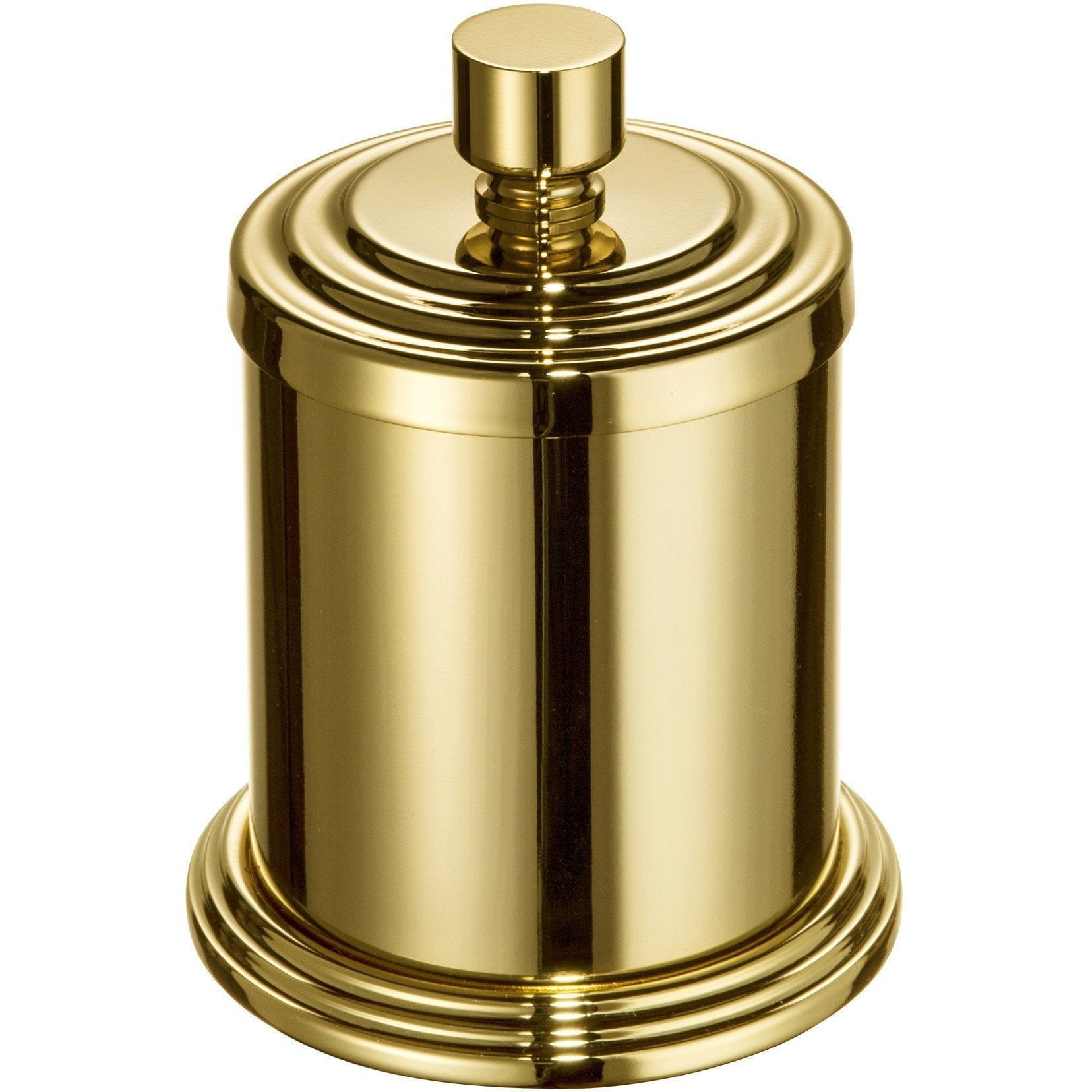 AGM Home Store Scala Round Cotton Ball Swab Holder, Q Tip Jar for