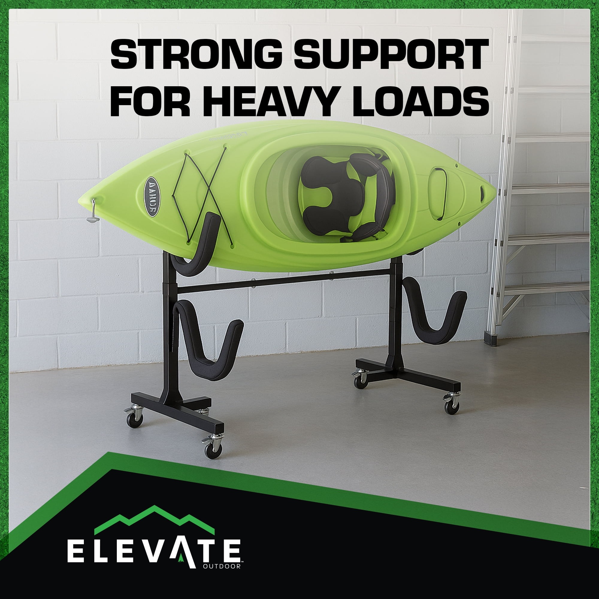 Elevate Outdoor Freestanding Storage Rack for 2 Kayaks or SUPs with 175 lb. Capacity