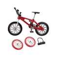 thumbnail image 4 of Yinanstore Jouets Vélo pour Doigts Mini Jouet pour Doigts Jouets de Coordination Oeil-Main avec Roues et Verrou Cadeau de Fête Modèle Miniature Créatif Rouge, 4 of 8
