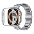 thumbnail image 1 of Correa Para Apple Watch, Eslabones de Acero Inoxidable con Case de Vidrio, Compatible con Todas las Series, 1 of 5