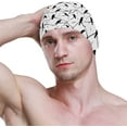 thumbnail image 3 of FYBTO Swimming Cap Black Crows Feathers Unisex Adult FYBTO Polyester, 3 of 4