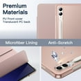 thumbnail image 3 of JETech Case for Samsung Galaxy Tab S9 Ultra 14.6-Inch, Translucent Back Tri-Fold Stand Protective Tablet Cover, Support S Pen Charging, Auto Wake/Sleep (Rose Gold), 3 of 7