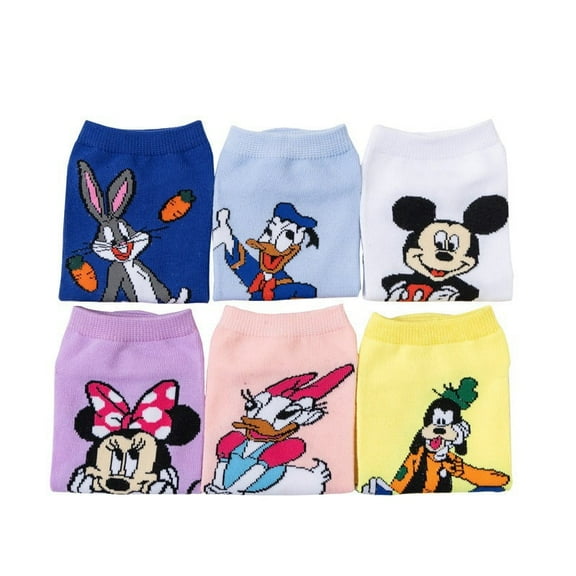 5 Pack Womens Minnie Show Socks Soft and Breathable Socks