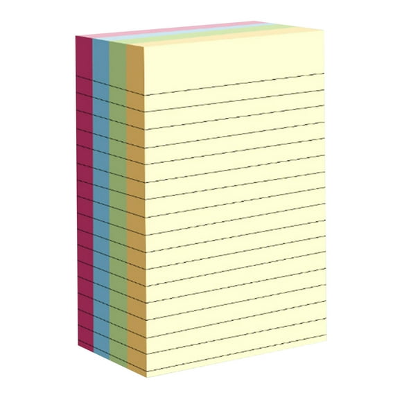 200-Sheet Adhesive-Notes- Oblong-Dual-Size-4 -Colors- Easy-to-Apply-Portable Notepad For Efficient Task Management At Home-Office- Or School