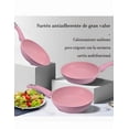 thumbnail image 2 of Juego Xtellar De 3 Sartenes Antiadherentes De Mármol,sarten Cocina Color Rosa, 2 of 5