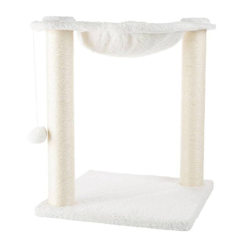 White cat hotsell scratching post