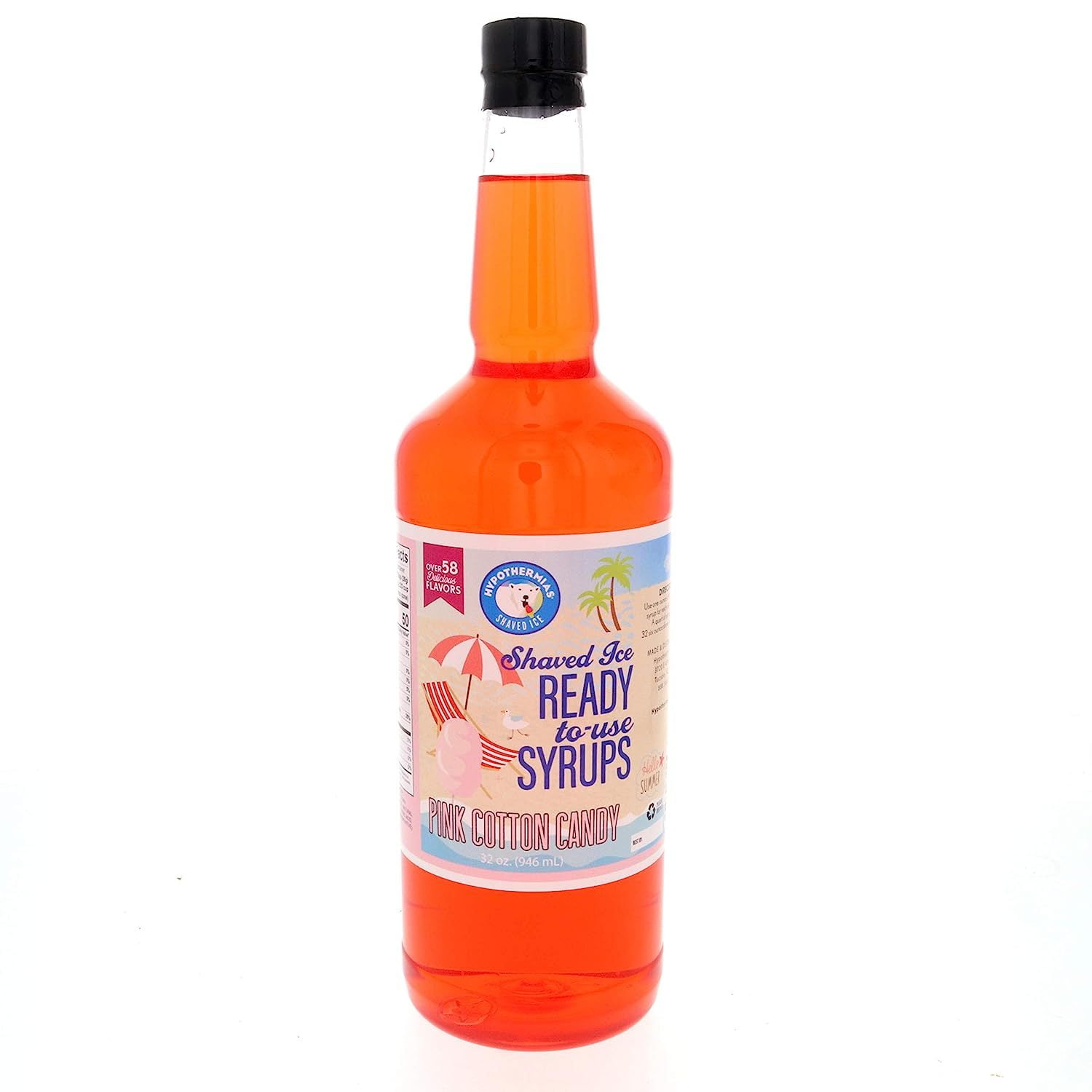 Pink Cotton Candy Hawaiian Snow Cone Flavors Syrup water ice, flavor syrup for coffee cocktail