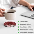 thumbnail image 3 of Red Plaid Christmas Snowman Coasters Set of 4, Absorbent Coasters for Drinks, Xmas Truck Tree Snowflake Coaster for Desk Coffee Table Protection, Home Decor House Warming Gifts 4", 3 of 8