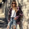 thumbnail image 5 of SCRAWLGOD Cherry Blossom Long Cardigans for Women Lightweight Jacket with Pockets Size XL Long Sleeve Womens Cardigan Sweaters Dressy Washable Work Cardigan for Women Office, 5 of 7