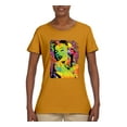 thumbnail image 2 of Colorful Woman Marilyn Monroe Pop Culture Womens Graphic T-Shirt, Gold, Small, 2 of 3